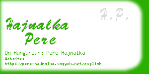 hajnalka pere business card